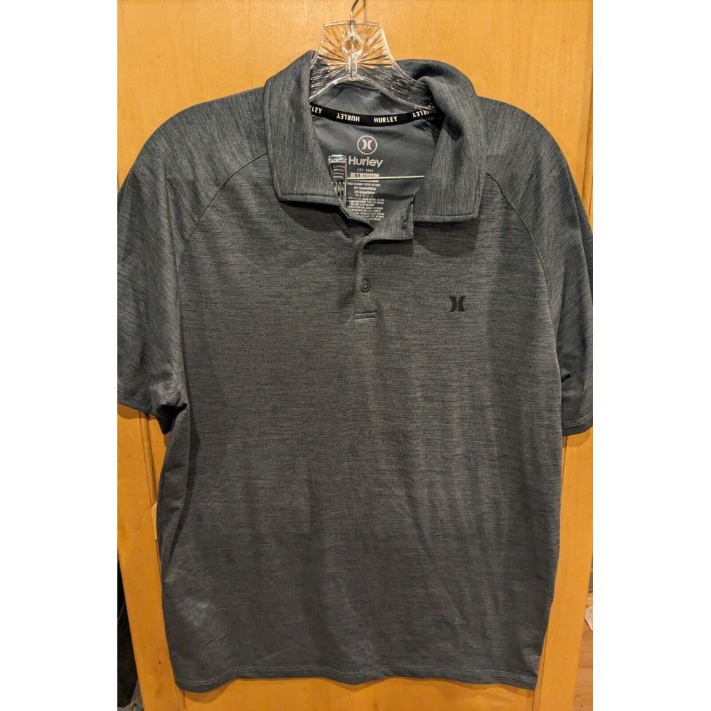 Hurley Shirt Medium golf‎ polo  Short Sleeve Mens Casual Polyester Blend